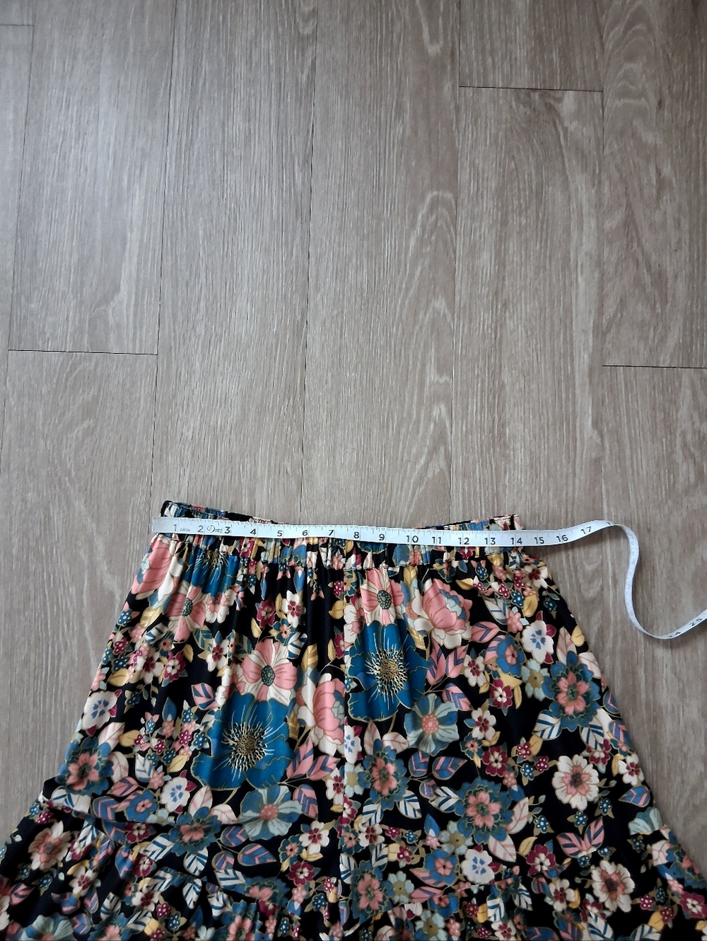 NATURAL LIFE Floral Wide Leg Pants in Black, Teal & Coral - Picture 8 of 14